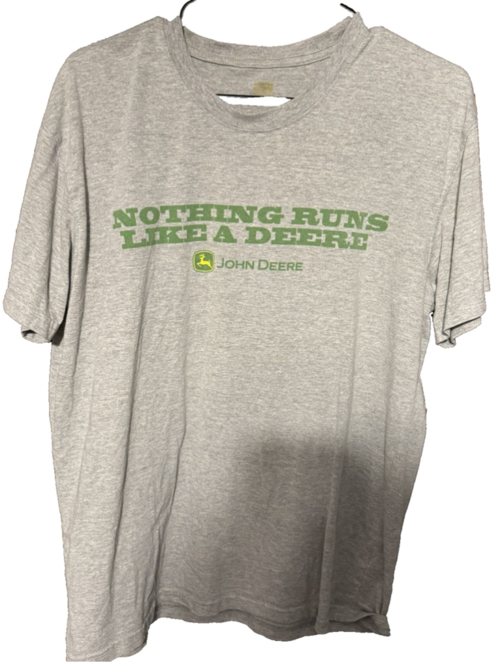 John Deere Vintage Logo T-Shirt Men Sz L Gray